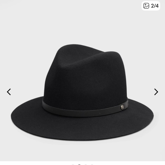 Rag & Bone Classic Black Fedora size M - Picture 2 of 4